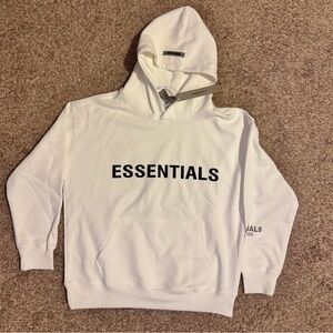 White essentials hoodie
